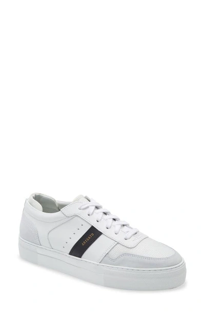 Axel Arigato Platform Sneaker In White/ Black Leather