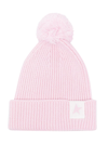 Golden Goose Kids' Rib-knit Pom Pom Hat In Pink