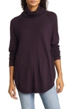 Caslon Turtleneck Tunic Sweater In Purple Nebula