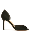 Veronica Beard Gadot Suede Peep-toe Pumps In Black Suede