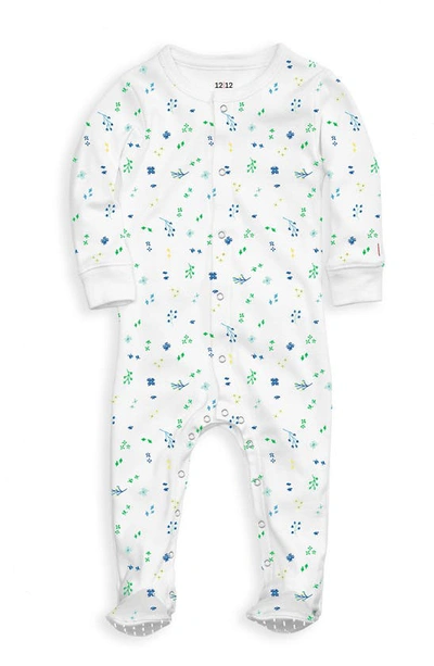 1212 Babies' The Nightly Fitted One-piece Pajamas In Tiny Floral