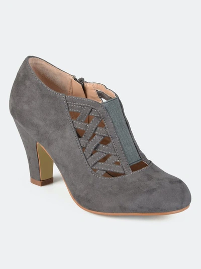 Journee Collection Collection Women's Wide-width Piper Bootie In Grey