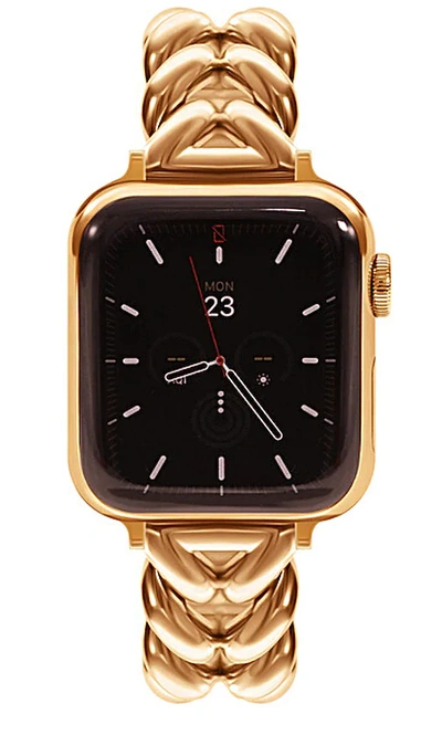 Goldenerre Herringbone Apple Watch Band In Rose Gold