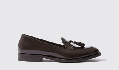 Scarosso Sienna Slippers In Brown - Brushed Calf