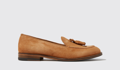 Scarosso Sienna Slippers In Tan - Suede Leather