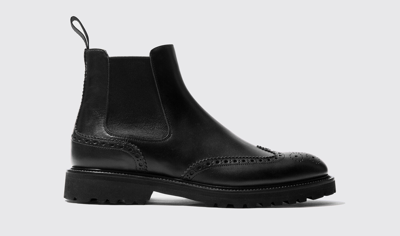 Scarosso Keith Boots In Black Calf