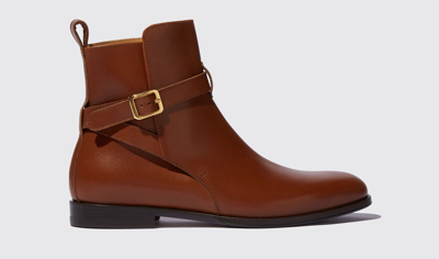 Scarosso Lara Boots In Cognac Calf