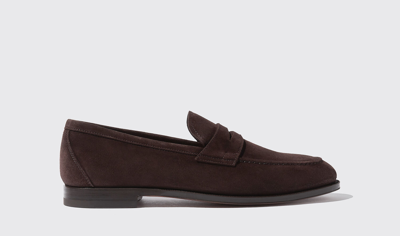 Scarosso Stefano Loafers In Dark Brown Suede