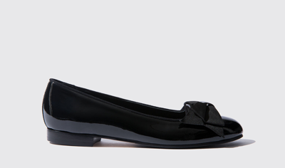 Scarosso Cloe Ballerinas In Black Patent