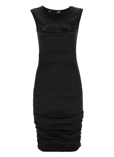 Love Moschino Ruffled Dress In Black