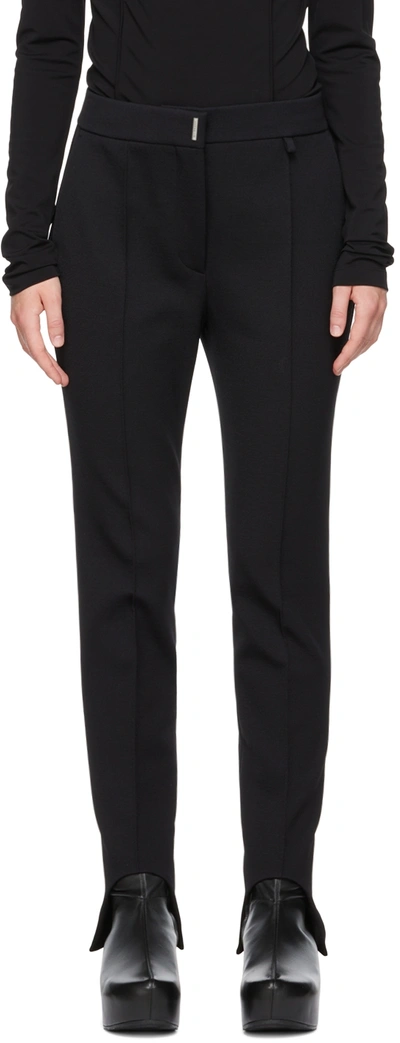 Givenchy Stirrup-cuff Pleated Twill Trousers In Black