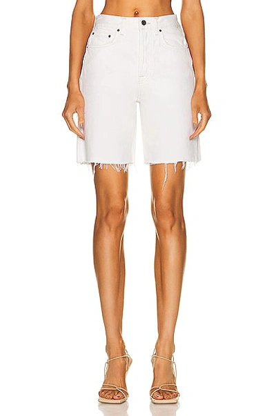 Grlfrnd Jules Distressed Denim Shorts In Off-white