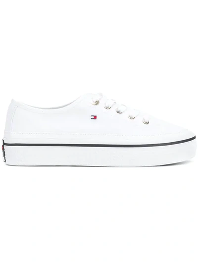 Tommy Hilfiger Flatform Sneakers In White