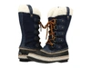 Sorel Joan Of Artic Suede And Shearling Winter Boots In Collegiate Navy