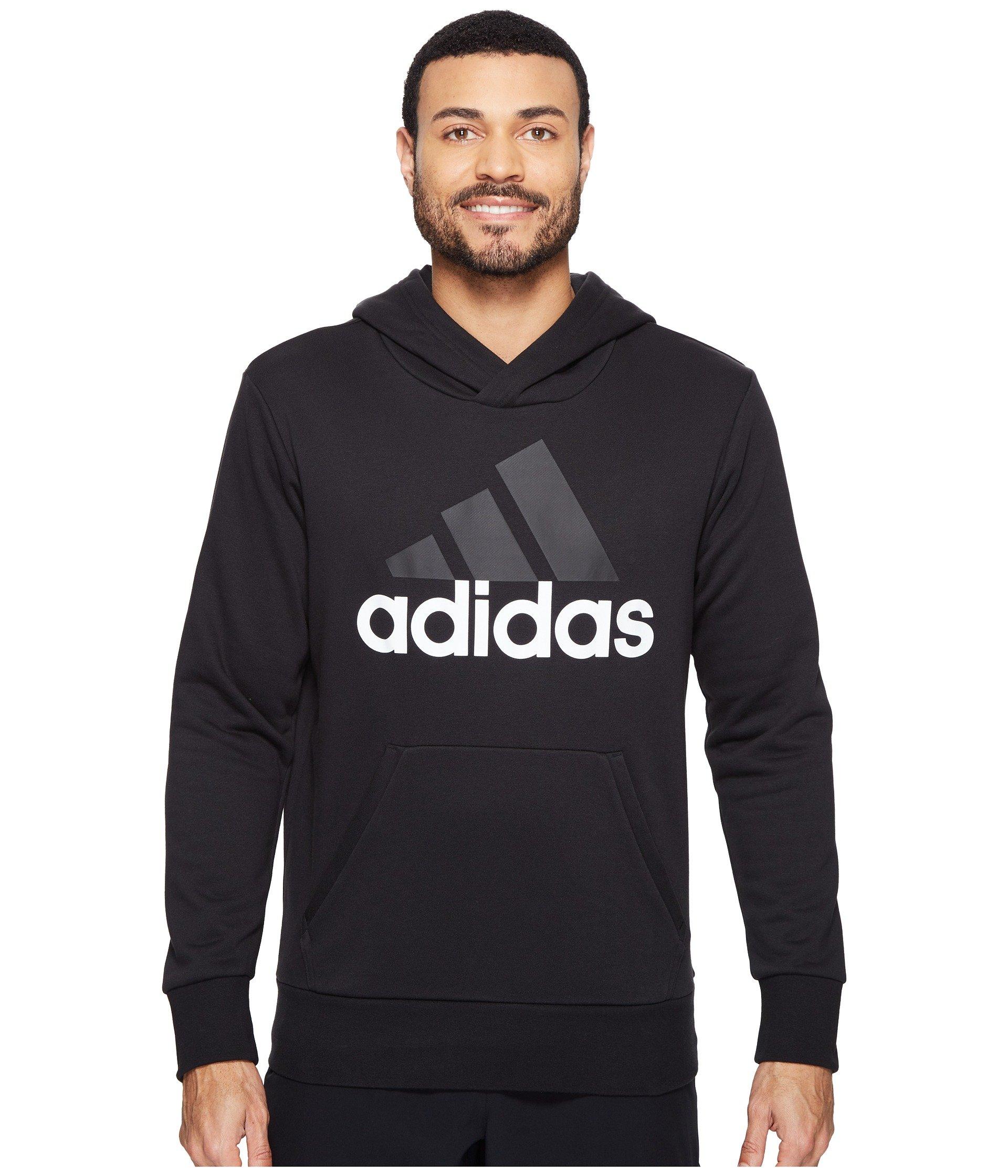 Adidas Originals Essentials Linear Pullover Hoodie French Terry, Black ...