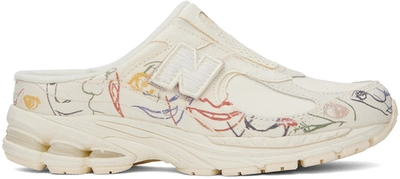 New Balance Beige Bryant Giles Edition 2002 Mules In White