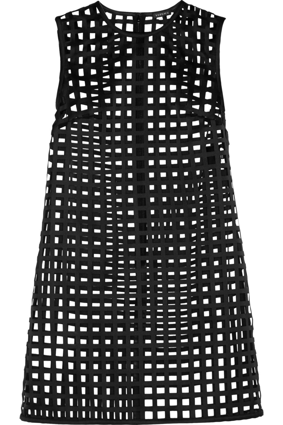 Versace Laser-cut Satin Mini Dress | ModeSens