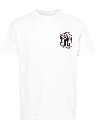 Anti Social Social Club Mind Melt Short-sleeve T-shirt In White
