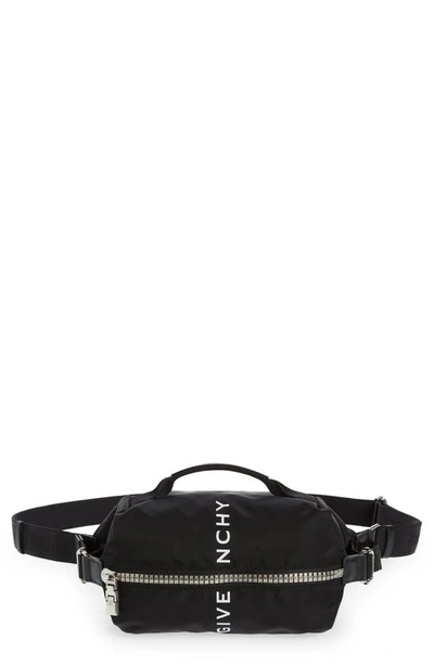 Givenchy G-zip Nylon Belt Bag In Black
