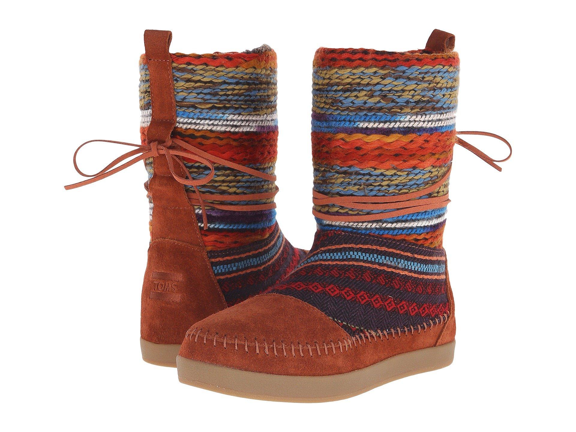 Toms Nepal Boot In Cognac Suede Textile Mix | ModeSens