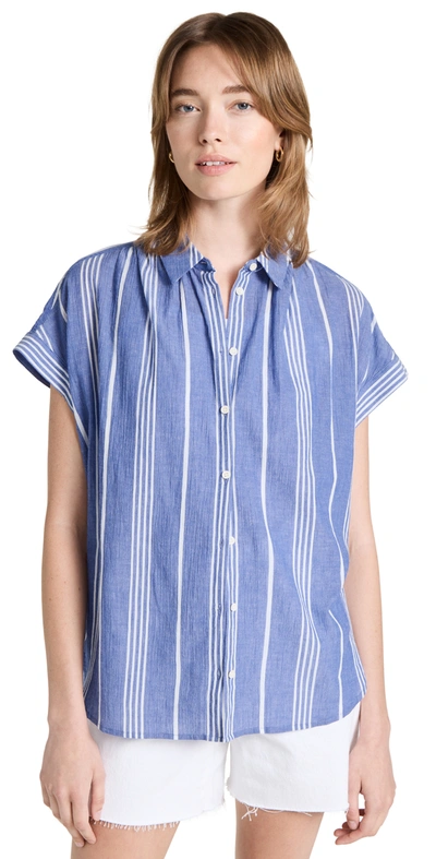 Madewell Highley Stripe Central Shirt In Blue