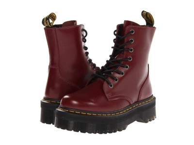 Dr. Martens Jadon 8-eye Boot In Cherry Red Polished Smooth | ModeSens
