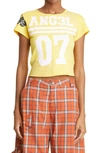 Collina Strada Ang3l Cotton Graphic Tee In Collina Yellow