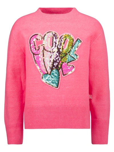 Billieblush Kids' Fuchsia Sweater For Girl With Hearts