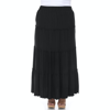 White Mark Plus Size Tiered Maxi Skirt In Black