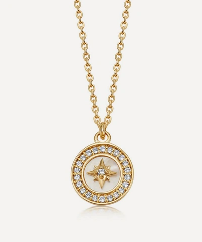 Astley Clarke 18ct Gold Plated Vermeil Silver Polaris Mother Of Pearl Pendant Necklace