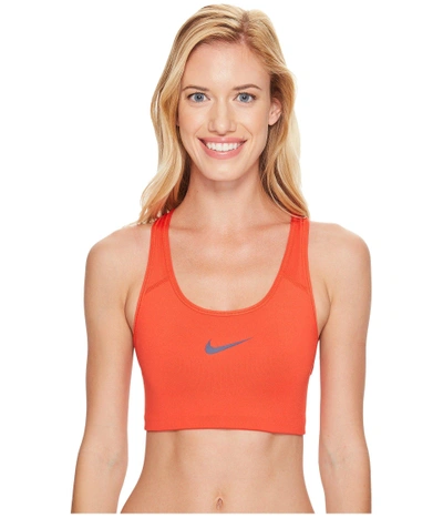 Nike Pro Classic Swoosh™ Sports Bra In Max Orange/binary Blue | ModeSens