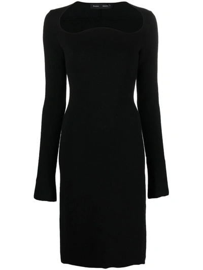 Proenza Schouler Textured Knit Dress In Black Multi