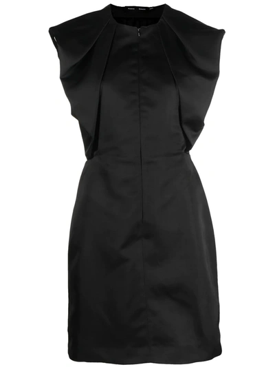 Proenza Schouler Satin Sheath Mini Dress In Black