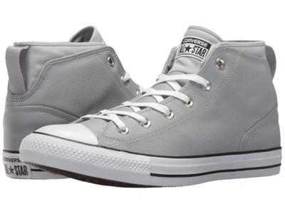 Converse Chuck Taylor All Star Syde Street Leather Mid In Wolf Grey/wolf  Grey/white | ModeSens