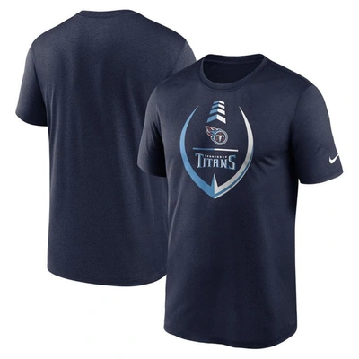 Nike Men's Dri-fit Icon Legend (nfl Tennessee Titans) T-shirt In Navy