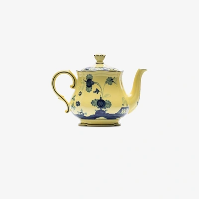 Ginori 1735 Yellow Oriente Italiano Citrino Porcelain Teapot