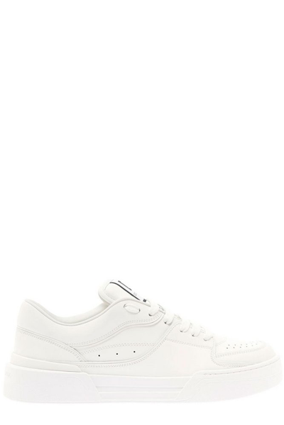Dolce & Gabbana New Technology Leather Low Sneakers In Multicolor
