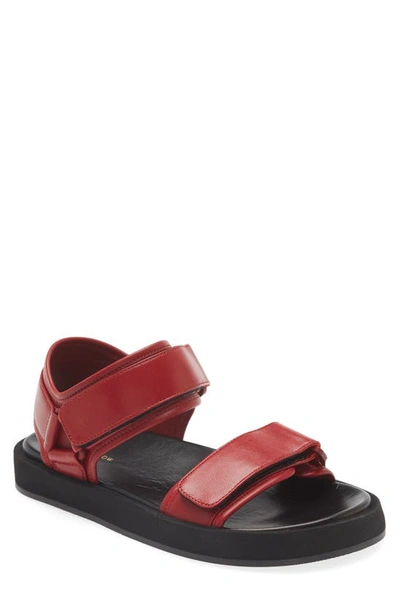 The Row Kids' Double Band Sandal In Raspberry