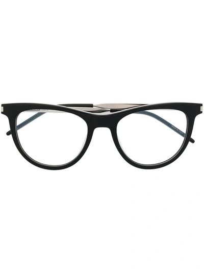Saint Laurent Wayfarer Optical Glasses In Black