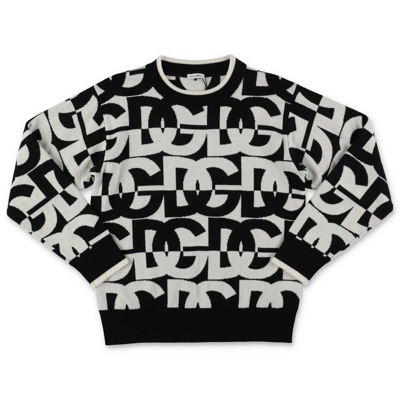 Dolce & Gabbana Kids' Virgin Wool Sweater In Black