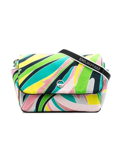 Emilio Pucci Junior Abstract-pattern Baby Changing Bag In Pink | ModeSens