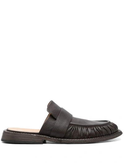 Marsèll Ruched-detail Slip-on Loafers In Brown