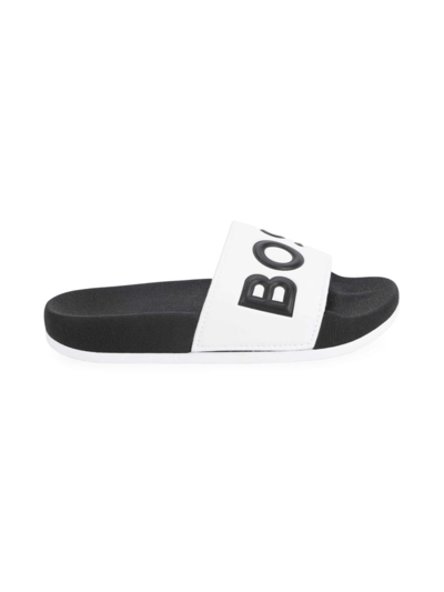 Hugo Boss Kids' Branded Slide Sandals White