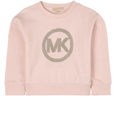Michael Kors Kids' Mk Logo Sweatshirt Pale Pink