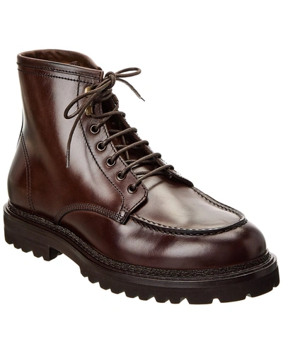 Brunello Cucinelli Apron Toe Boot In Marron