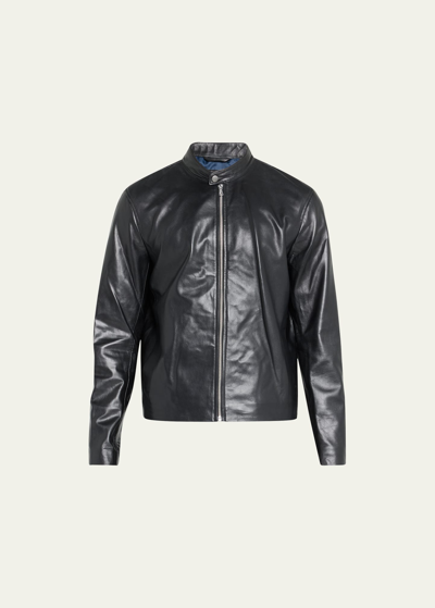 Rag & Bone Black Archive Café Racer Leather Jacket
