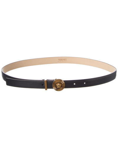 Versace Medusa Buckle Belt In Black