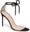 Manolo Blahnik Estro Ankle Tie Stilettos In Black