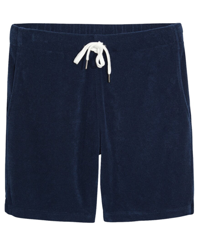 Onia Man Cotton-blend Terry Shorts In Blue