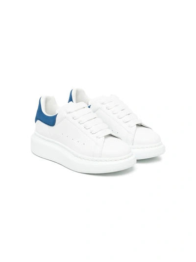 Alexander Mcqueen Kids' Oversized Chunky Sneaker In White/ Dark Blue